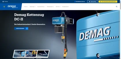 Screenshot of Demag Cranes & Components GmbH