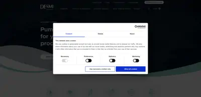 Screenshot of DESMI GmbH