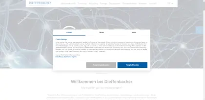 Screenshot of Dieffenbacher GmbH + Co. KG