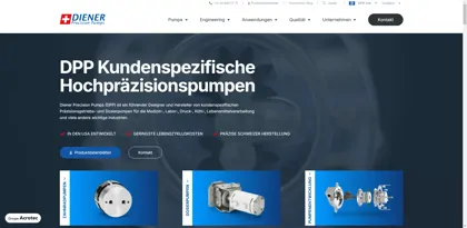 Screenshot of Diener Precision Pumps Ltd.