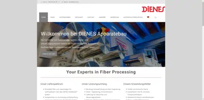 Screenshot of DIENES Apparatebau GmbH