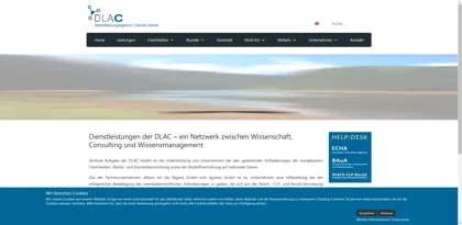 Screenshot of DLAC Dienstleistungsagentur Chemie GmbH