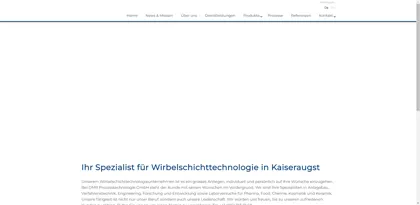 Screenshot of DMR Prozesstechnologie GmbH