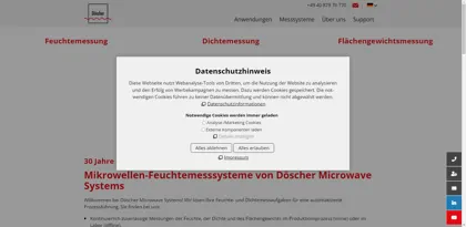 Screenshot of Döscher Microwave Systems GmbH