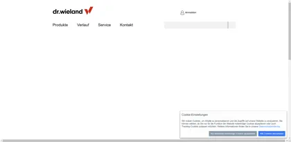 Screenshot of Dr. Wieland GmbH & Co. KG