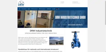 Screenshot of DRW Armaturentechnik GmbH