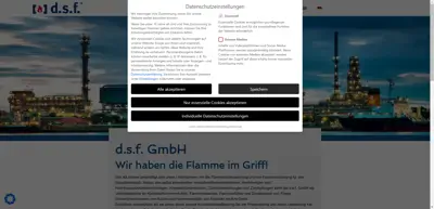 Screenshot of d.s.f. Dietrich Schentke GmbH