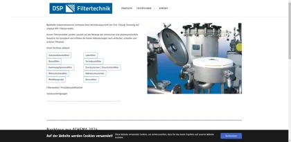 Screenshot of DSP-Filtertechnik GmbH