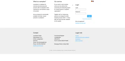 Screenshot of e-Samples GmbH