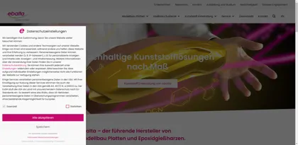 Screenshot of Ebalta Kunststoff GmbH