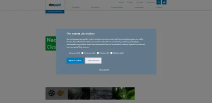 Screenshot of ebm-papst Motoren und Ventilatoren GmbH