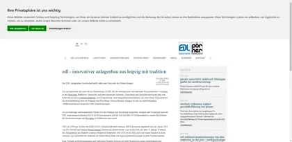 Screenshot of EDL Anlagenbau Gesellschaft mbH