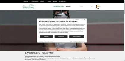 Screenshot of EKASTU Safety GmbH