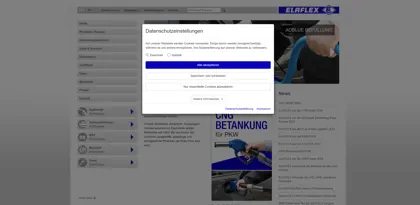 Screenshot of ELAFLEX HIBY GmbH & Co. KG