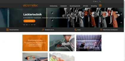 Screenshot of Elcometer Instruments GmbH