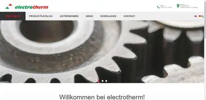 Screenshot of electrotherm Gesellschaft für Sensorik und thermische Messtechnik mbH