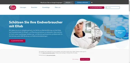 Screenshot of Ellab GmbH