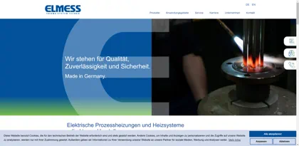 Screenshot of Elmess Thermosystemtechnik GmbH & Co. KG