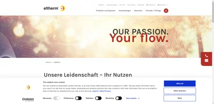 Screenshot of eltherm GmbH