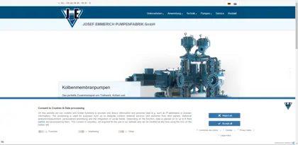 Screenshot of Josef Emmerich Pumpenfabrik GmbH