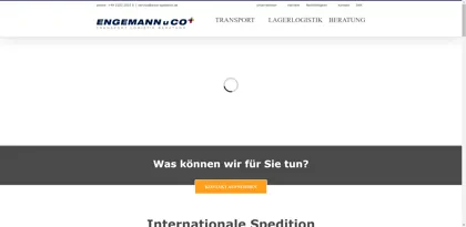 Screenshot of ENGEMANN u. CO. int. Spedition GmbH und Co. KG