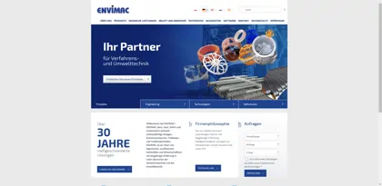 Screenshot of ENVIMAC Engineering GmbH