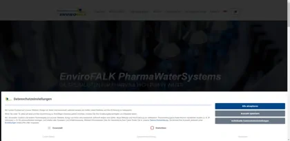 Screenshot of EnviroFALK PharmaWaterSystems GmbH