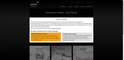 Screenshot of Epple Druckfarben AG