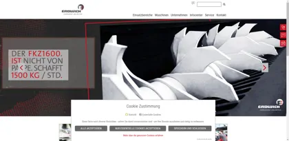 Screenshot of Erdwich Zerkleinerungssysteme GmbH