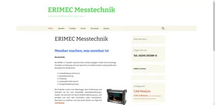 Screenshot of ERIMEC Ernst Richter Messtechnik & Consulting