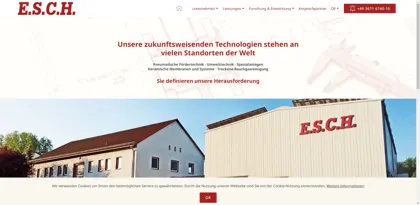 Screenshot of E.S.C.H. Engineering Service Center und Handel GmbH