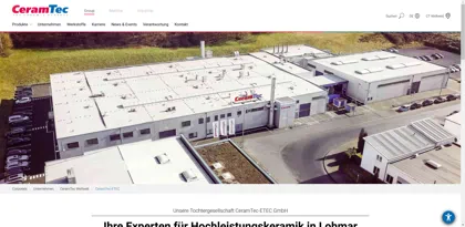 Screenshot of CeramTec-ETEC GmbH