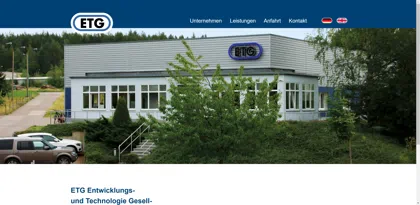 Screenshot of ETG Entwicklungs- und Technologie Gesellschaft mbH
