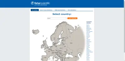 Screenshot of Fisher Scientific GmbH