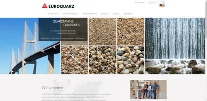 Screenshot of EUROQUARZ GmbH / Westdeutsche Quarzwerke Dr.Mueller GmbH