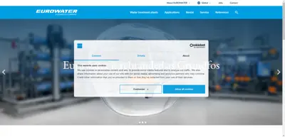 Screenshot of EUROWATER Wasseraufbereitung GmbH