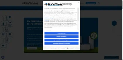 Screenshot of Ewald Innovationstechnik GmbH