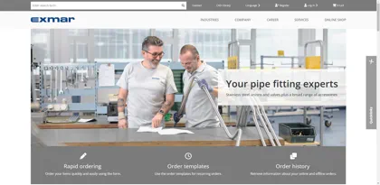 Screenshot of EXMAR GmbH