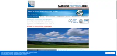 Screenshot of Fabricius Pro Terra GmbH