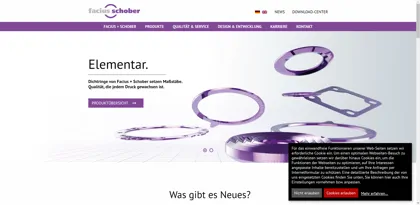 Screenshot of Facius + Schober GmbH