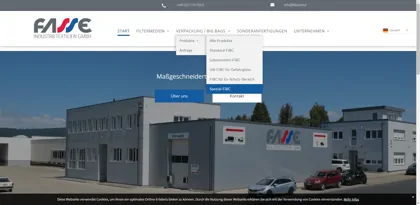 Screenshot of Fasse-Filter Produktions GmbH