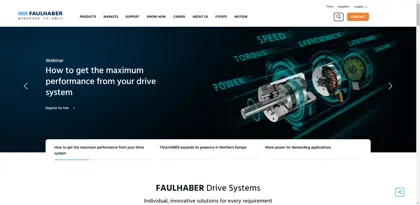 Screenshot of Dr. Fritz Faulhaber GmbH & Co. KG