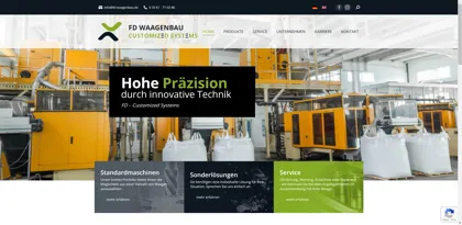 Screenshot of F & D Wägetechnik-Waagenbau GmbH