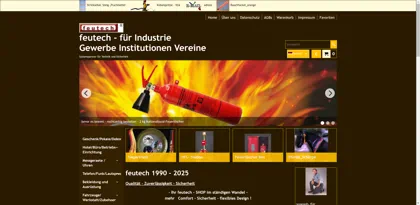 Screenshot of feutech - Feuerschutz&Technikhandel - Ing.Bürof.Arbeitssicherheit