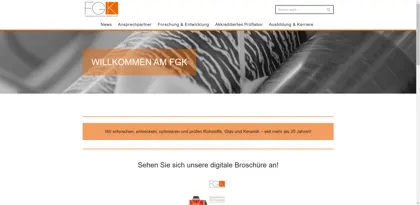 Screenshot of Forschungsinstitut für Anorganische Werkstoffe - Glas/Keramik - GmbH