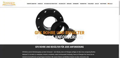 Screenshot of Fiberpipe GmbH