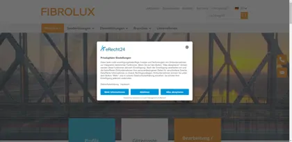 Screenshot of Fibrolux GmbH
