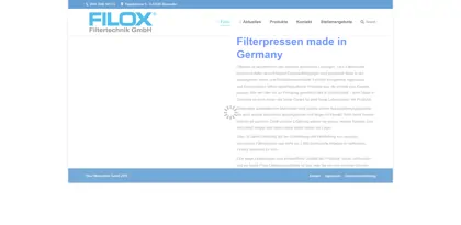 Screenshot of Filox Filtertechnik GmbH