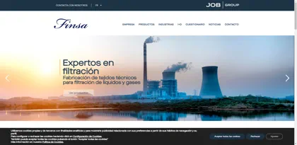 Screenshot of FINSA FILTROS INDUSTRIALES, S.L.