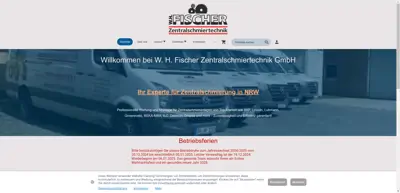 Screenshot of W. H. Fischer Zentralschmiertechnik GmbH